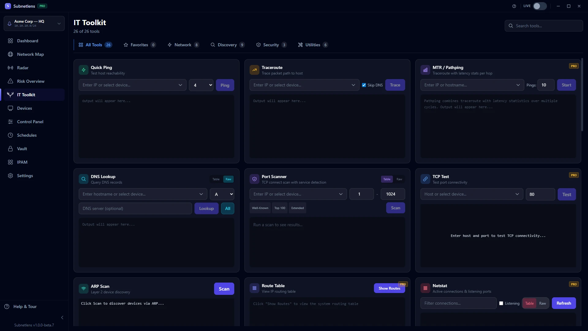 Subnetlens Pro — IT Toolkit